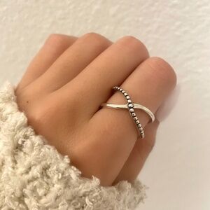 925 Sterling Silver Minimalist Ring Dainty Wrap Ring Boho Modern Ring